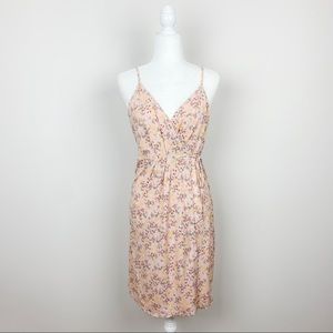 BCBGeneration Pink Floral Size Small Sleeveless Wrap Dress